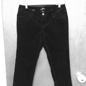 LOFT Black velvet pants